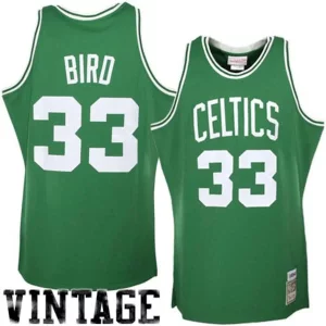 Larry Bird Boston Celtics 1985/86 Hardwood Personalisable Classics Authentic Jersey Kelly Green
