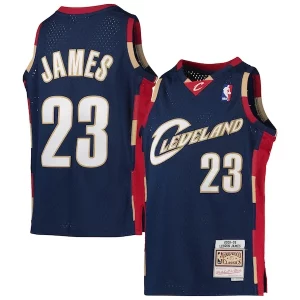 LeBron James Cleveland Cavaliers Youth 2008 09 Hardwood Classics Swingman Jersey Navy Éclatant