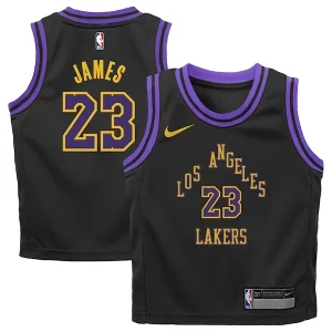 LeBron James Los Angeles Lakers Nike Preschool 2023/24 Swingman Replica Jersey City Edition Moderne Black