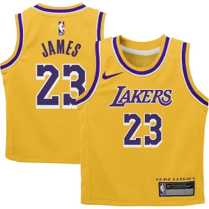LeBron James Los Angeles Lakers Nike Preschool Dri FIT Swingman Player Unique Jersey Icon Edition Gold