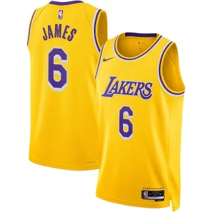 LeBron James Los Angeles Lakers Admirable Nike Unisex Swingman Jersey Icon Edition Gold