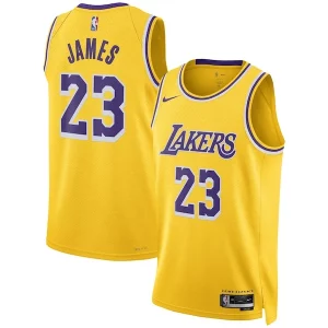 LeBron James Los Angeles Lakers Nike Unisex Swingman Dashing Jersey Icon Edition Gold/White