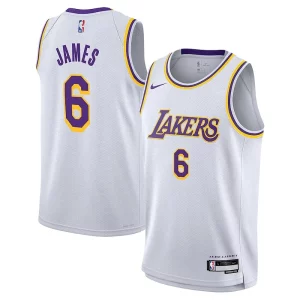 LeBron James Los Angeles Lakers Nike Youth Performance Swingman Jersey Association Collectible Edition White