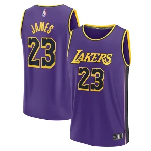 LeBron James Moderne Los Angeles Lakers Youth Fast Break Replica Player Jersey Statement Edition Purple