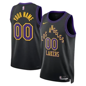 Los Angeles Lakers Nike Tendance Unisex 2023/24 Custom Swingman Jersey Black City Edition