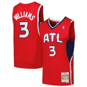 Lou Williams Atlanta Hawks 2001/02 Exceptionnel Hardwood Classics Swingman Jersey Red