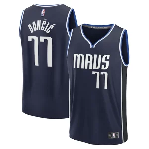 Luka Dončić Dallas Mavericks Men's Fast Break Player Jersey Statement Authentique Edition Navy