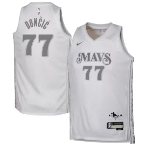 Luka Dončić Dallas Mavericks Nike Youth 2024/25 Swingman Player Authentique Jersey City Edition White