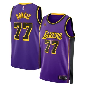 Luka Dončić Los Notable Angeles Lakers Jordan Brand Statement Edition Swingman Jersey Purple