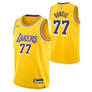 Luka Dončić Los Angeles Lakers Nike Unisex Classique Swingman Jersey Icon Edition Gold