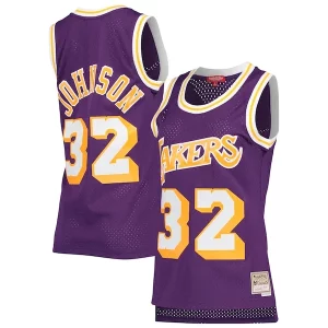 Magic Johnson Los Angeles Lakers Women's Hardwood Classics Luxueux 1984/85 Swingman Jersey Purple