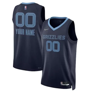 Memphis Grizzlies Nike 2021/22 Diamond Commémoratif Swingman Custom Jersey Icon Edition Navy