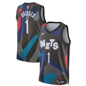 Mikal Bridges Brooklyn Nets Nike Notable Unisex 2023/24 Swingman Jersey Black City Edition