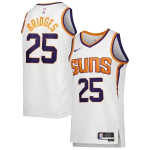 Mikal Bridges Unique Phoenix Suns Nike Unisex Swingman Jersey Association Edition White/Purple