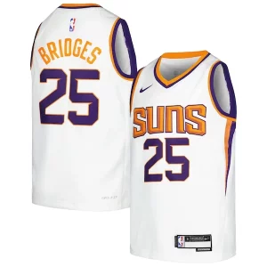 Mikal Bridges Phoenix Gracieux Suns Nike Youth Swingman Jersey Association Edition White/Purple