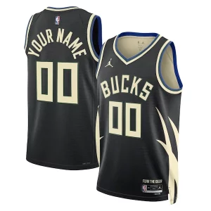 Milwaukee Bucks Jordan Brand Unisex Stylish 2022/23 Swingman Custom Jersey Statement Edition Black