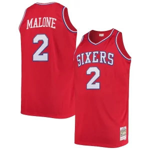 Moses Malone Philadelphia 76ers 1982/83 Big & Tall Hardwood Classics Swingman Jersey Red Élégant
