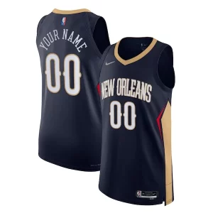 New Orleans Pelicans Nike 2021/22 Diamond Splendide Authentic Custom Jersey Icon Edition Navy