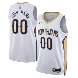 New Stylish Orleans Pelicans Nike Unisex Swingman Custom Jersey White Association Edition