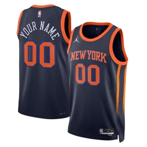 New York Knicks Jordan Brand Unisex Vibrant 2022/23 Swingman Custom Jersey Statement Edition Navy