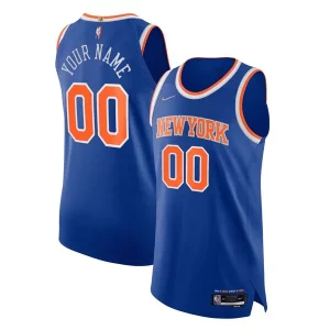 New York Knicks Nike 2021/22 Diamond Swingman Authentic Custom Jersey Gracieux Icon Edition Blue