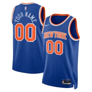 New York Knicks Nike Unisex Swingman Custom Jersey Commémoratif Blue Icon Edition