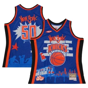 New York Knicks x Tats Cru Collectible Hardwood Classics Fashion Jersey Blue
