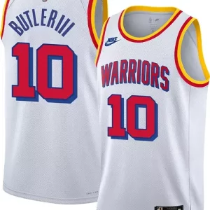 Nike Adult Golden State Warriors Jimmy Commémoratif Butler #10 Hardwood Classic White Jersey