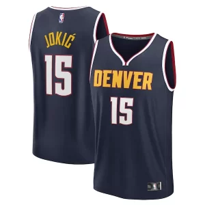 Nikola Jokic Denver Nuggets Fast Break Replica Player Jersey Icon Confortable Edition Navy