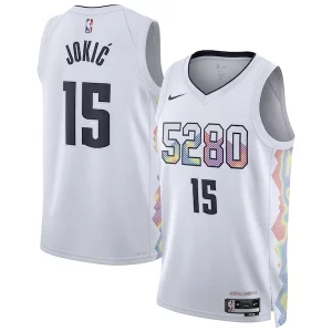 Nikola Jokic Denver Nuggets Nike Unisex 2024/25 Swingman Player Jersey Admirable City Edition White