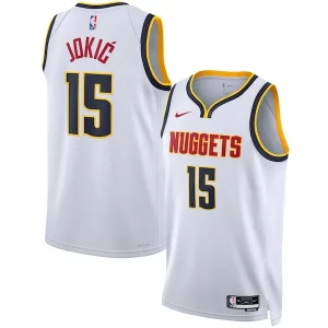 Nikola Jokic Vibrant Denver Nuggets Nike Unisex Swingman Jersey Association Edition White/Navy