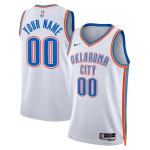 Oklahoma City Thunder Nike Unisex Swingman Custom Jersey Exclusif White Association Edition