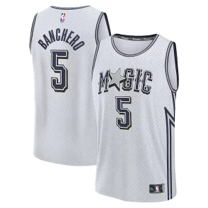 Paolo Banchero Orlando Magic Youth 2024/25 Fast Break Player Jersey City Commémoratif Edition Silver