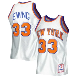 Patrick Ewing New Authentique York Knicks 1985/86 Hardwood Classics 75th Anniversary Swingman Jersey Platinum