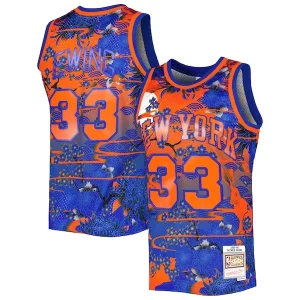 Patrick Ewing New York Knicks 1985/86 Hardwood Haut de gamme Classics Lunar New Year Swingman Jersey Blue