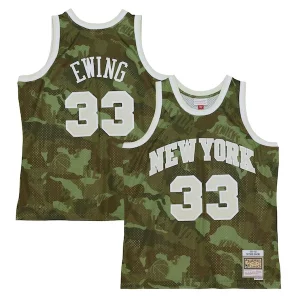 Patrick Ewing New York Knicks Hardwood Classics 1991/92 Ghost Green Swingman Jersey Collectible Camo