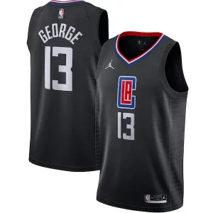 Paul George LA Clippers Jordan Brand 2020/21 Swingman Jersey Statement Edition Black Éclatant