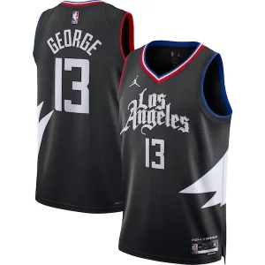 Paul Stylish George LA Clippers Jordan Brand Unisex Swingman Jersey Statement Edition Black