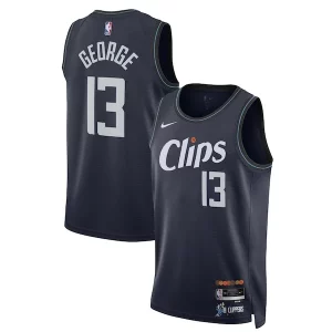 Paul George LA Clippers Nike Unisex 2023/24 Swingman Premium Jersey Navy City Edition
