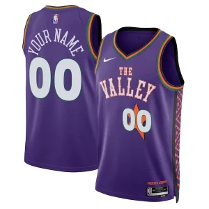 Phoenix Suns Nike Unisex 2024/25 Custom Swingman Jersey City Captivant Edition Purple