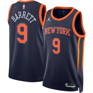 RJ Barrett Distingué New York Knicks Jordan Brand Unisex Swingman Jersey Statement Edition Navy