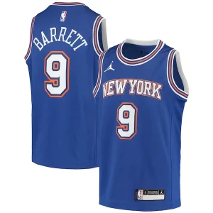 RJ Barrett New Exclusif York Knicks Jordan Brand Youth 2020/21 Swingman Player Jersey Statement Edition Blue