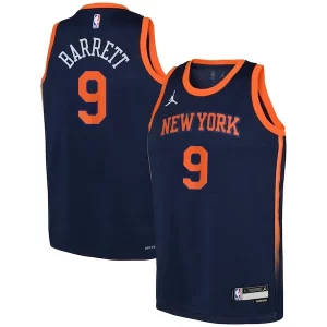 RJ Barrett New York Knicks Vibrant Jordan Brand Youth Swingman Jersey Statement Navy