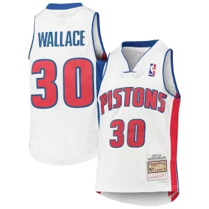 Rasheed Wallace Detroit Pistons Youth 2003/04 Hardwood Classics Swingman Jersey Dashing White