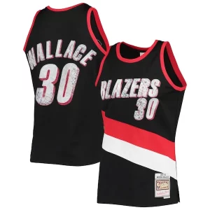 Rasheed Wallace Portland Trail Blazers 1999/00 Hardwood Exclusif Classics NBA 75th Anniversary Diamond Swingman Jersey Black