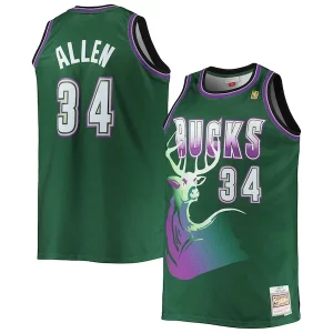 Ray Allen Milwaukee Magnifique Bucks Big & Tall 1996/97 Hardwood Classics Swingman Jersey Hunter Green