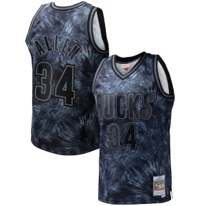 Ray Allen Milwaukee Bucks Hardwood Classics 1996/97 Tie Dye Swingman Jersey Collectible Black
