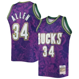 Ray Allen Milwaukee Bucks Hardwood Classics 2000/01 Magnifique Lunar New Year Swingman Jersey Purple