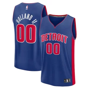 Ron Holland Éclatant II Detroit Pistons Youth Fast Break Replica Player Jersey Icon Edition Blue