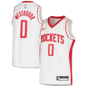 Russell Westbrook Refiné Houston Rockets Nike Youth Swingman Jersey Association Edition White